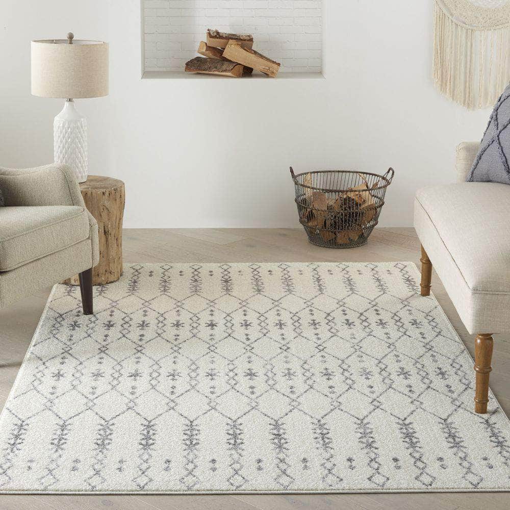 Passion PSN40 Ivory/Grey Rugs #color_ivory/grey
