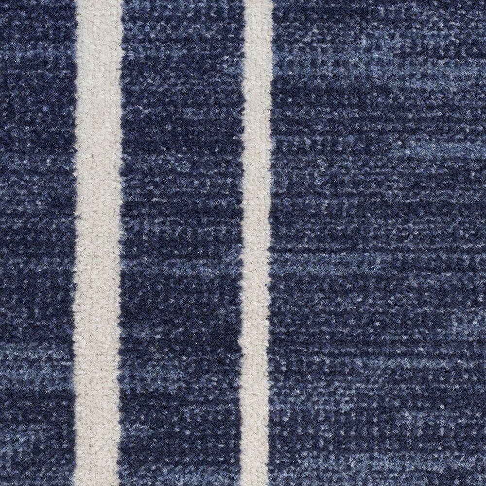Nourison Essentials NRE02 Navy Ivory Rugs #color_navy ivory