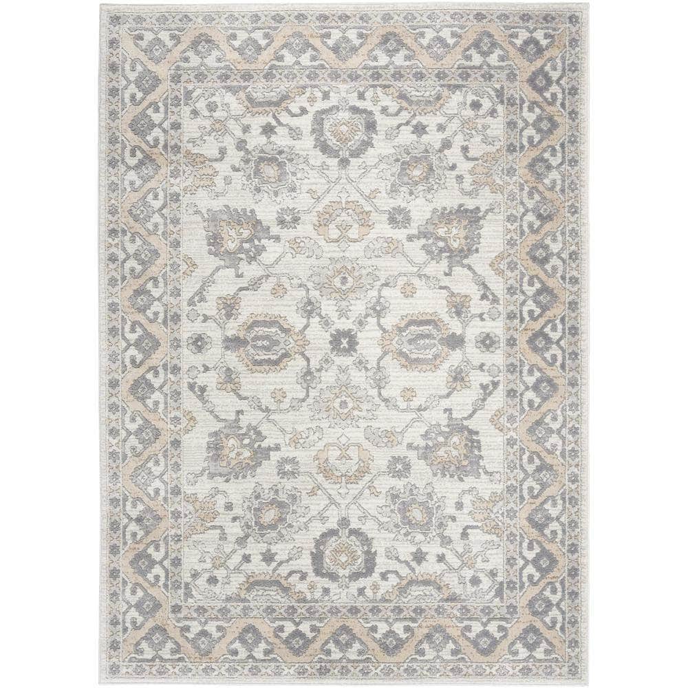 Series 4 SR401 Cream Grey Rugs #color_cream grey