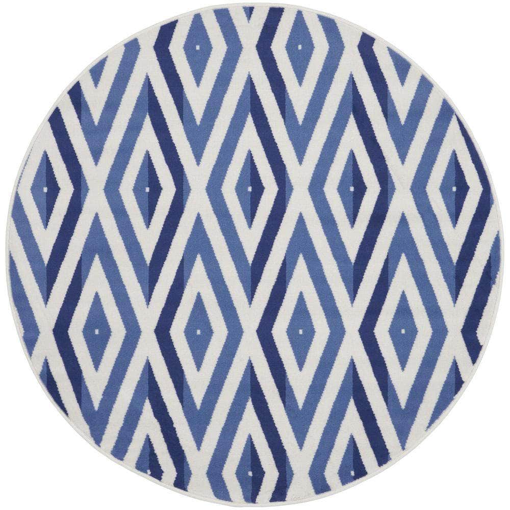 Whimsicle WHS04 Ivory Blue Rugs #color_ivory blue