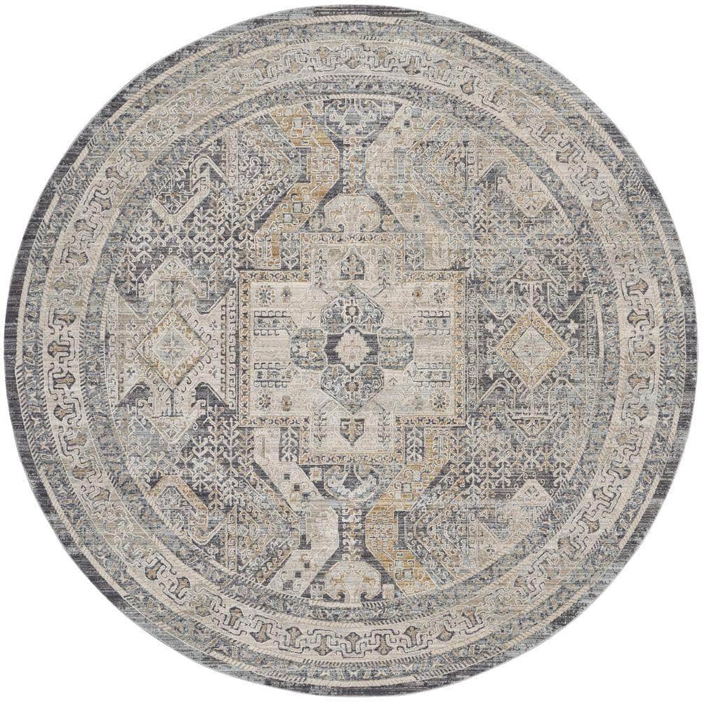 Nyle NYE01 Ivory Charcoal Rugs #color_ivory charcoal