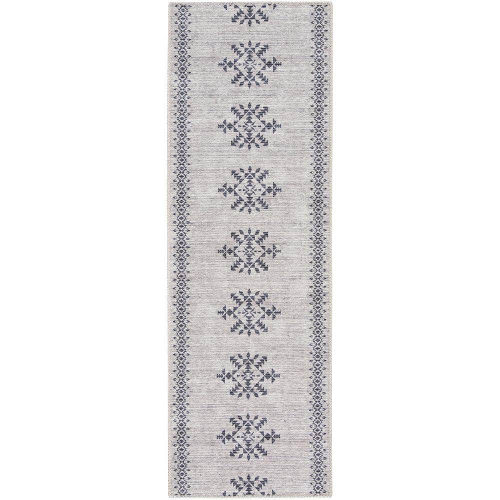 Machine Washable Series 1 SR109 Ivory/Charcoal Rug #color_ivory/charcoal