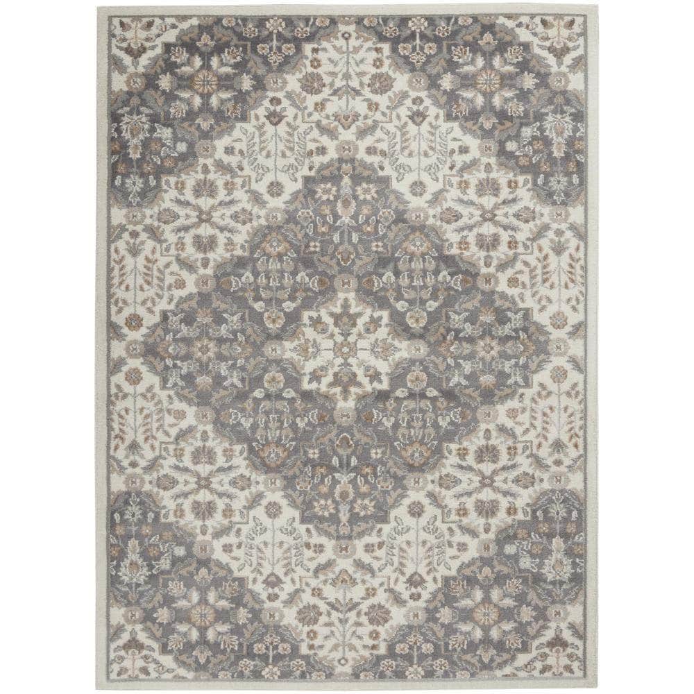 Elation ETN08 Ivory Grey Rugs #color_ivory grey