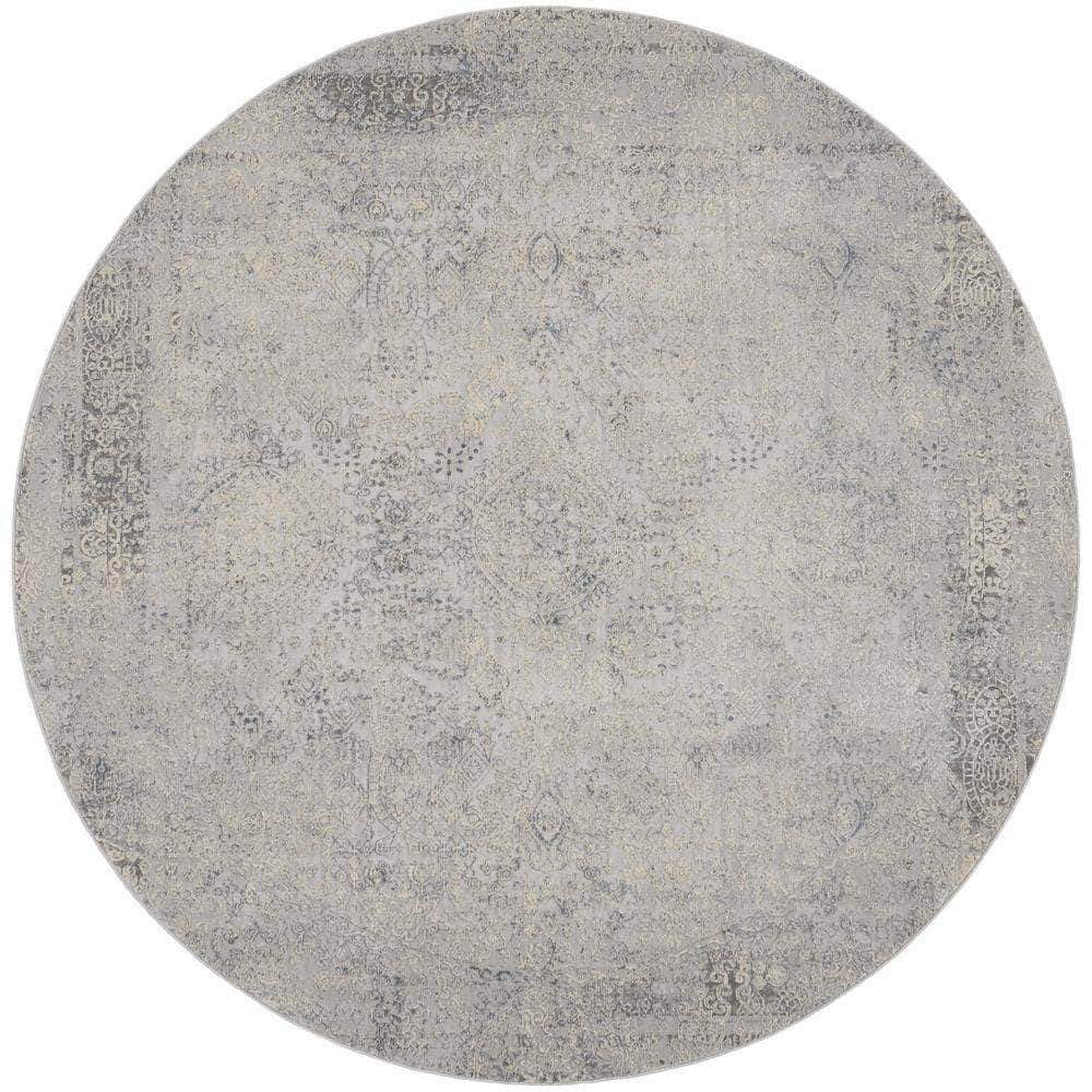 Rustic Textures RUS09 Ivory/Light Blue Rugs #color_ivory/light blue