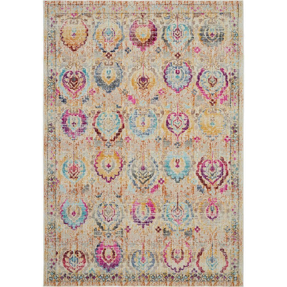 Vintage Kashan VKA04 Ivory/Multi Rugs #color_ivory/multi