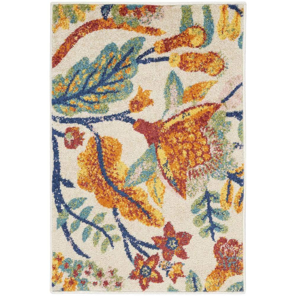 Allur ALR09 Ivory Multicolor Rugs #color_ivory multicolor