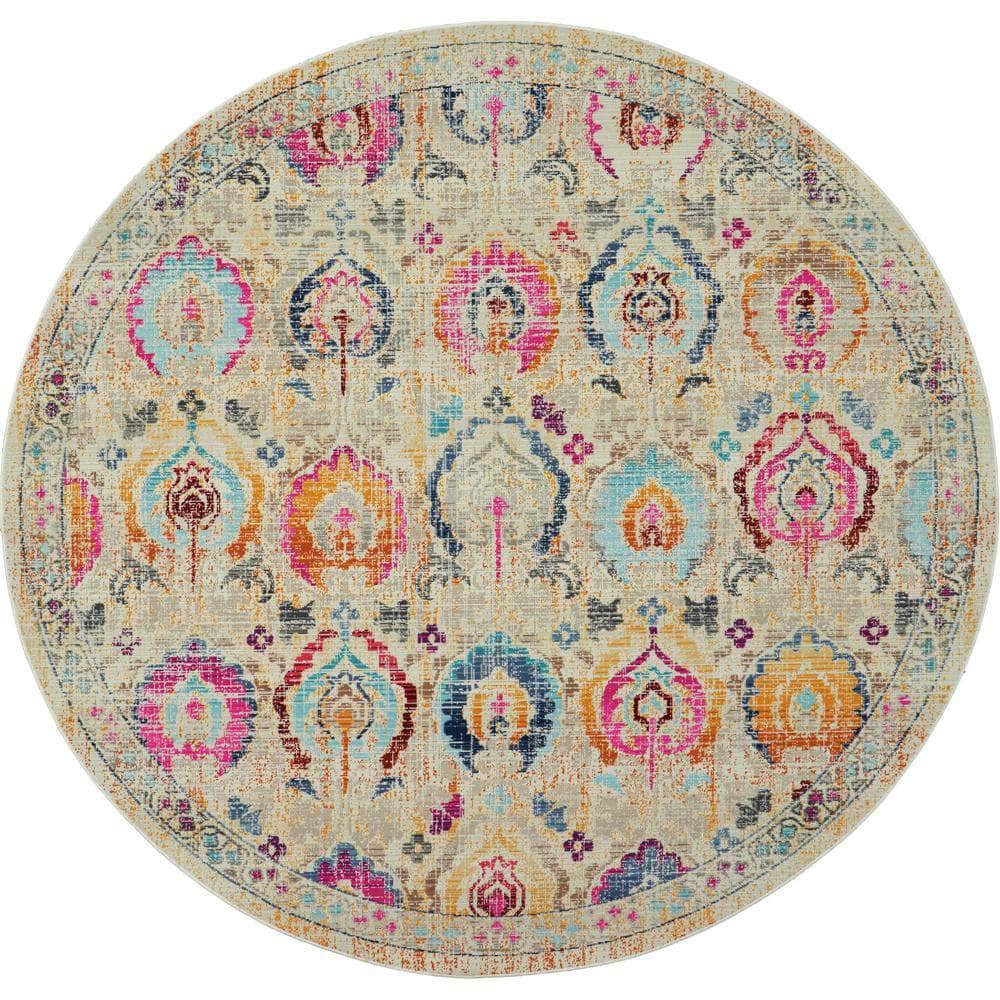 Vintage Kashan VKA04 Ivory/Multicolor Rugs #color_ivory/multicolor