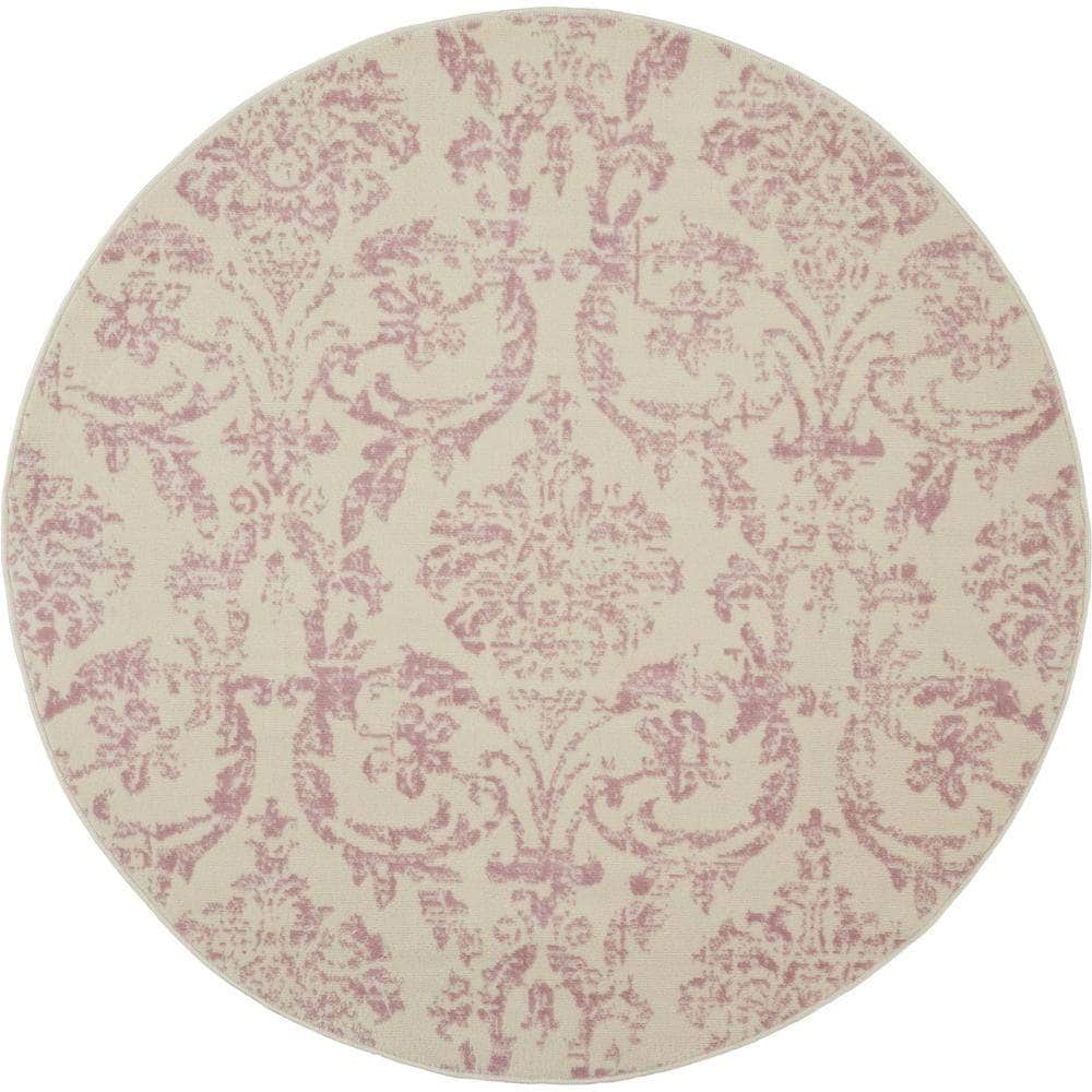 Jubilant JUB09 Ivory/Pink Rugs #color_ivory/pink