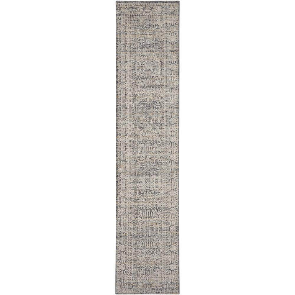 Nyle NYE05 Ivory Slate Rugs #color_ivory slate