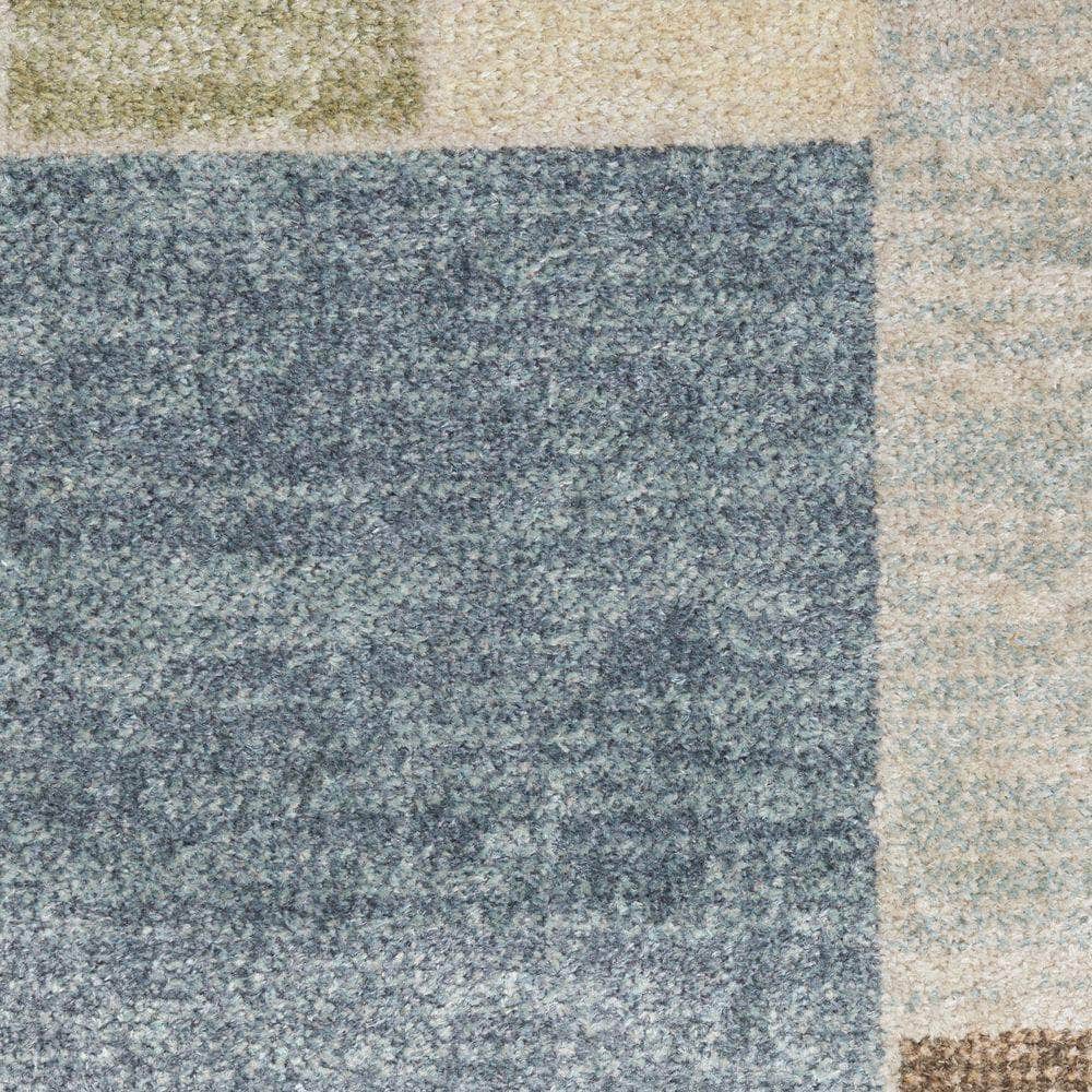 Astra Machine Washable ASW09 Blue Green Multi Rug #color_blue green multi