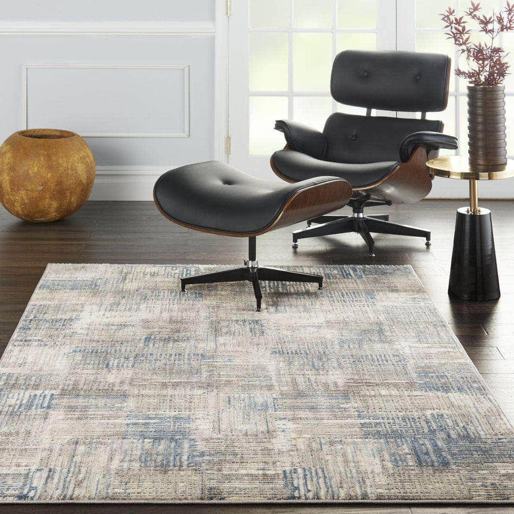 Solace SLA03 Ivory/Grey/Blue Rugs #color_ivory/grey/blue