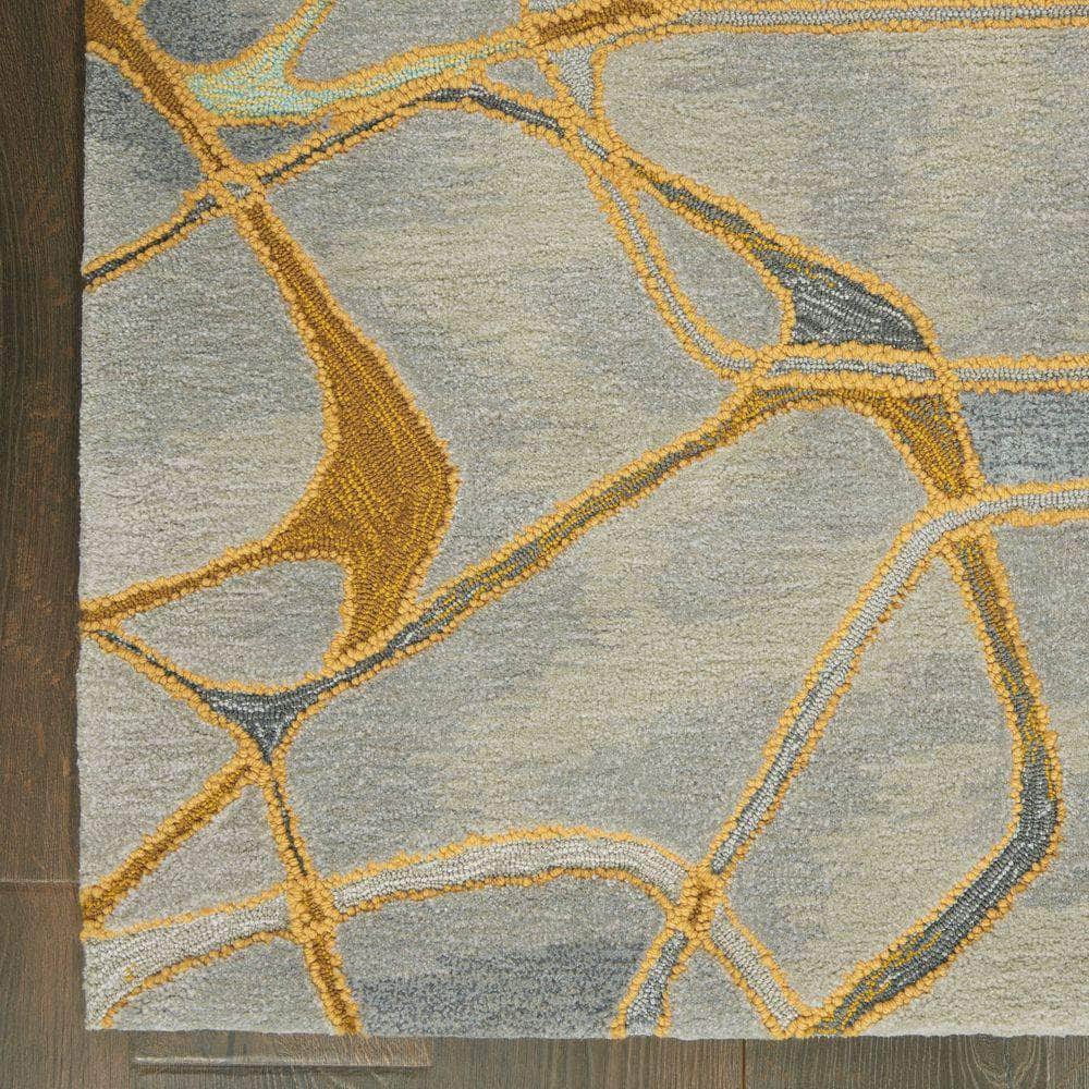 Symmetry SMM05 Grey/Yellow Rugs #color_grey/yellow