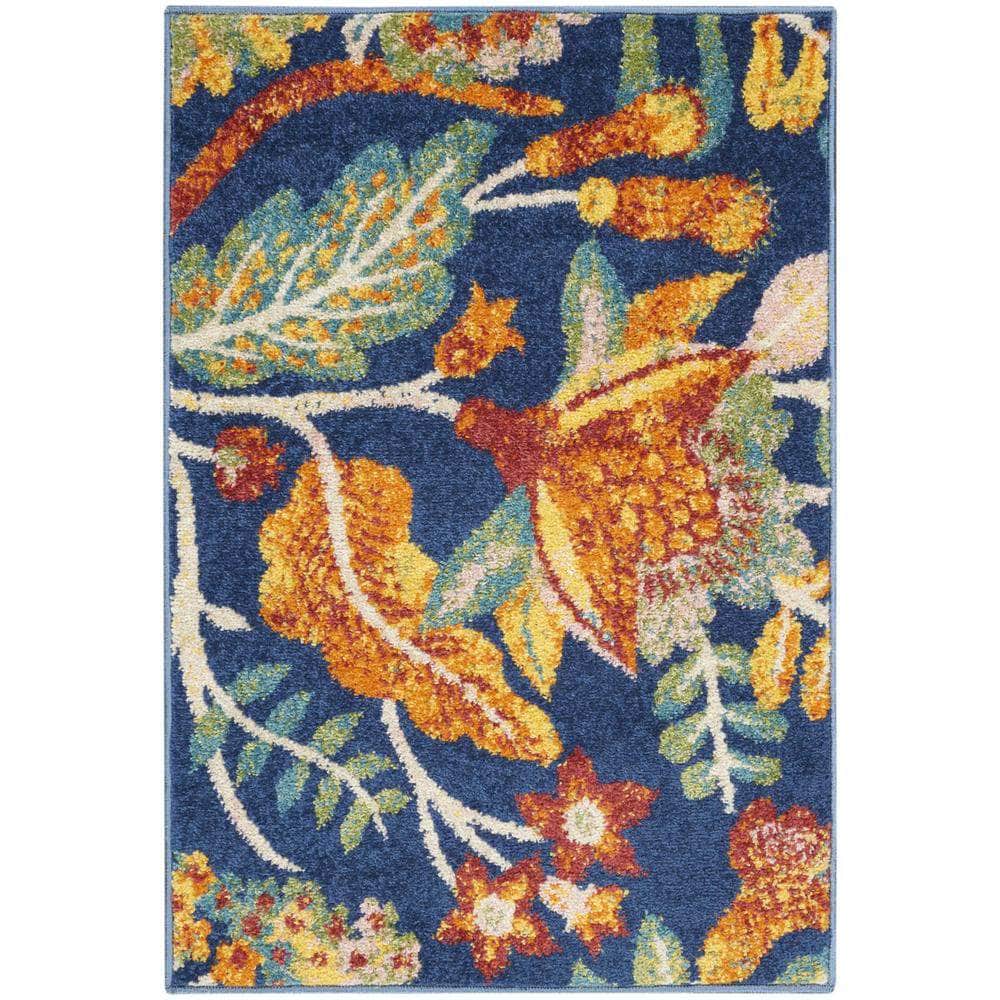 Allur ALR09 Navy Multicolor Rugs #color_navy multicolor