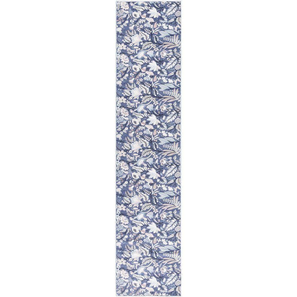 Nourison Washables NWB02 Navy Multicolor Rug #color_navy multicolor