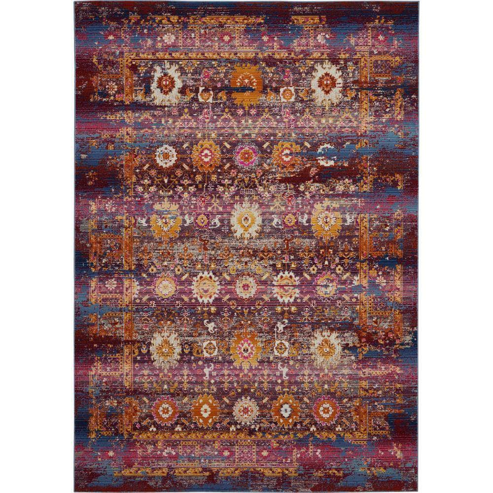Vintage Kashan VKA03 Red Multi Colored Rugs #color_red multi colored