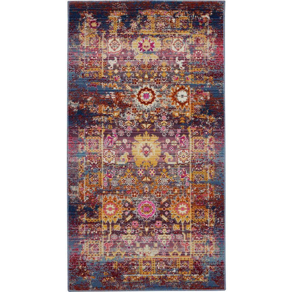 Vintage Kashan VKA03 Red/Multicolor Rugs #color_red/multicolor