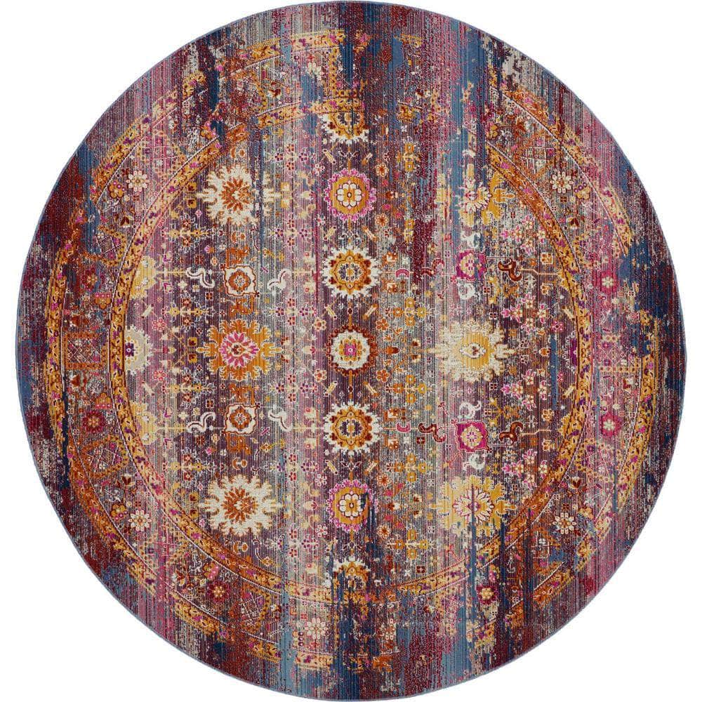 Vintage Kashan VKA03 Red/Multicolor Rugs #color_red/multicolor