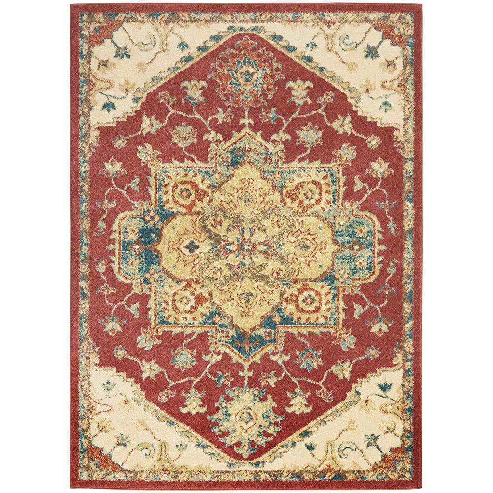 Traditional Vintage TRV01 Red Rugs #color_red