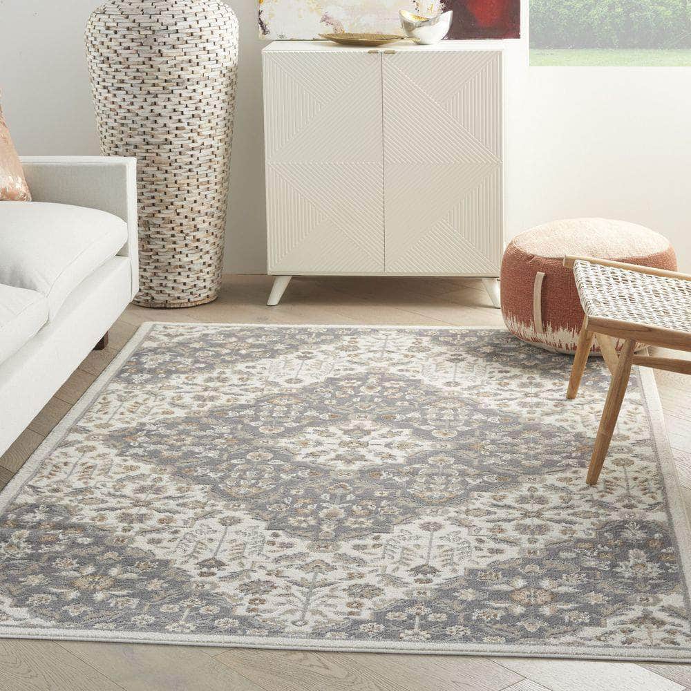 Elation ETN08 Ivory Grey Rugs #color_ivory grey