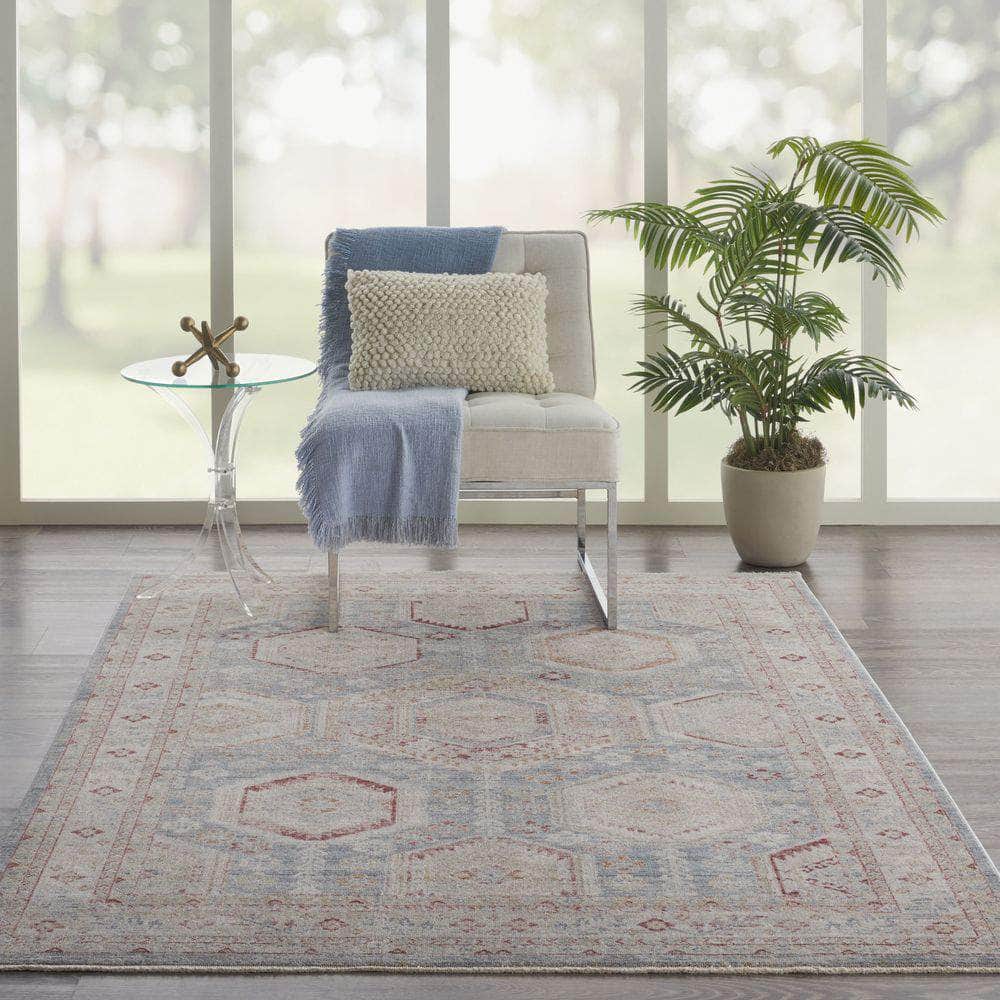 Enchanting Home ENH01 Light Blue Multi Rugs #color_light blue multi