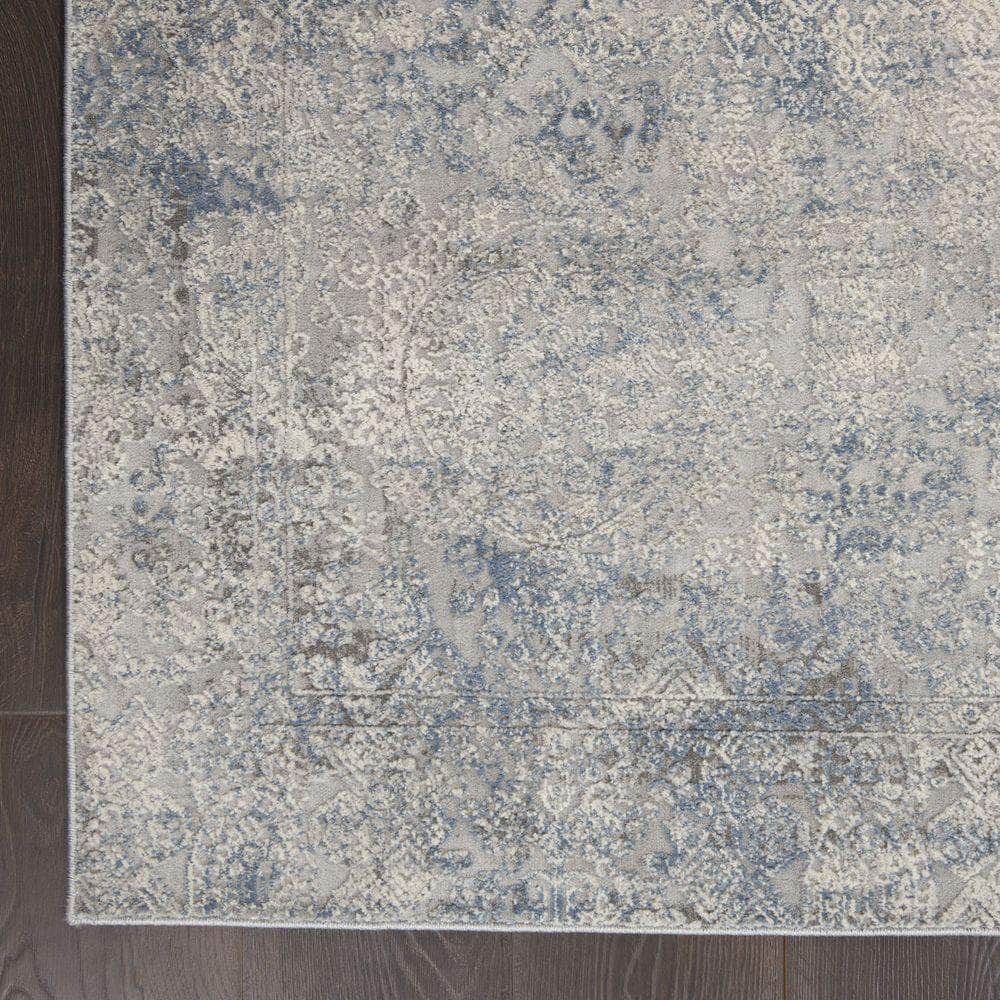 Rustic Textures RUS09 Ivory/Light Blue Rugs #color_ivory/light blue