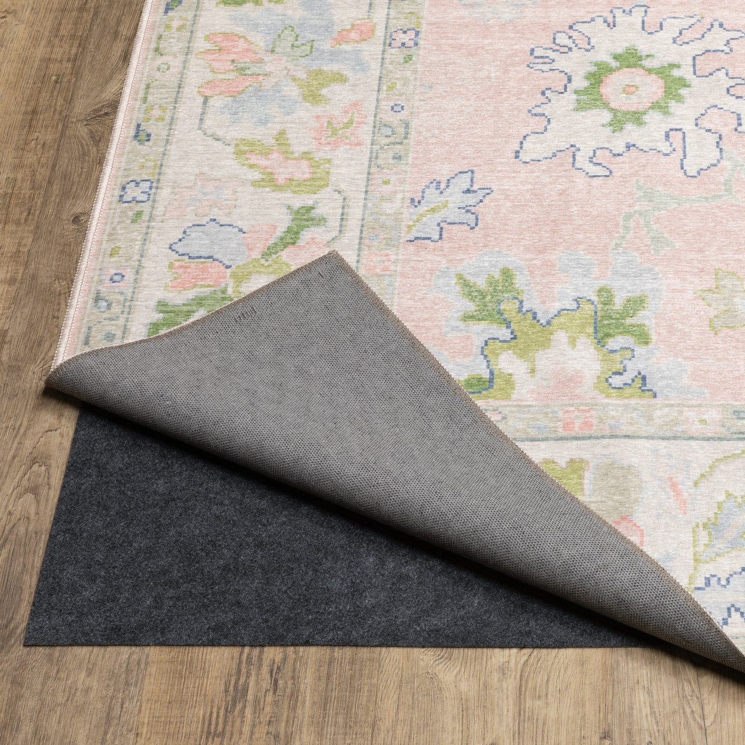 Addison Oushak Floral Blush Green Machine Washable Rug - Addison ADD04