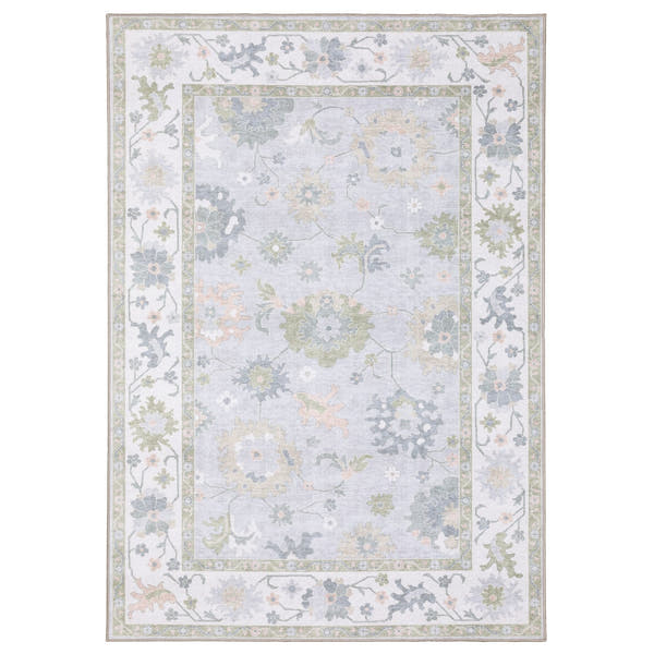 Addison Faded Oushak Blue Green Machine Washable Rug - Addison ADD06 #_shape=Rectangle