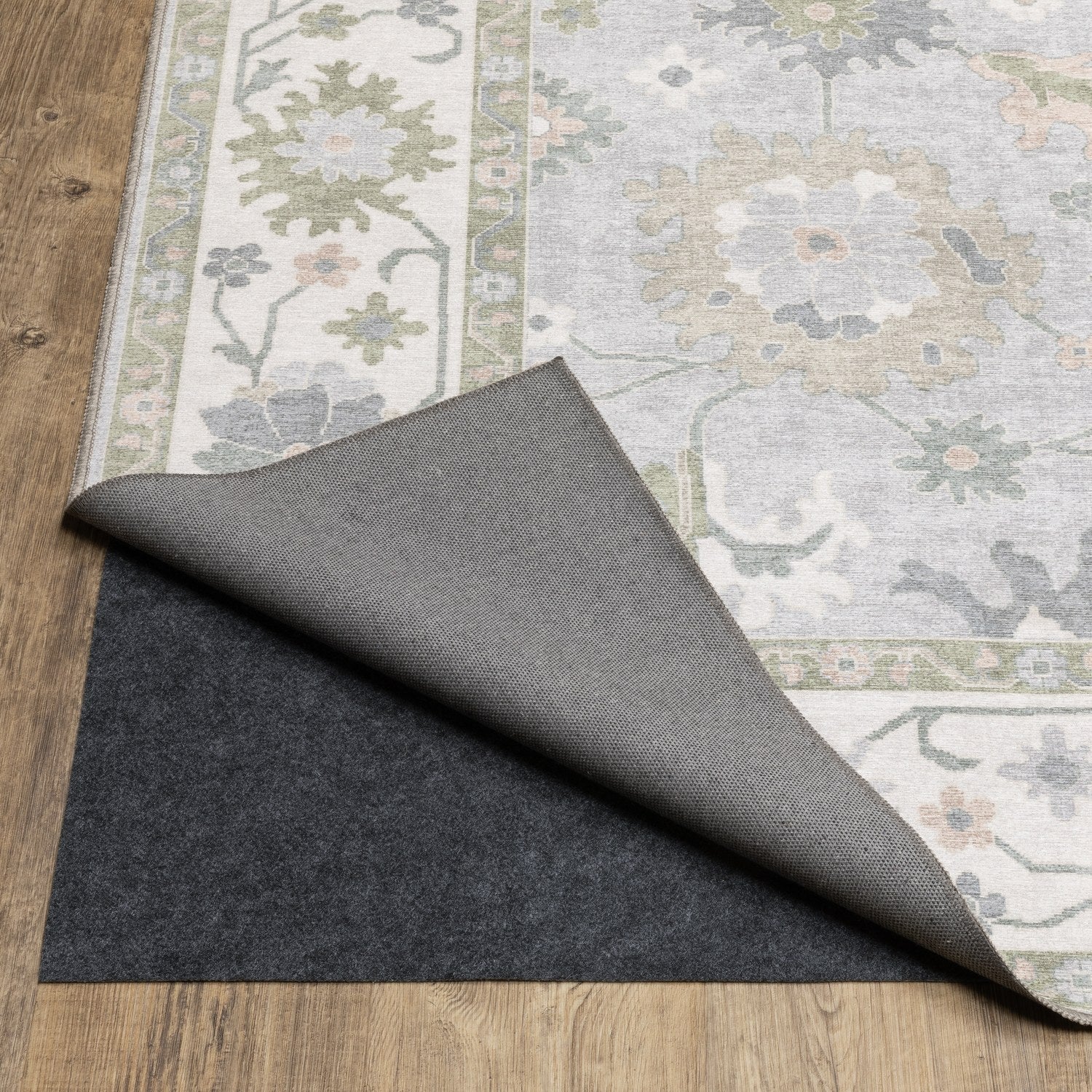 Addison Faded Oushak Blue Green Machine Washable Rug - Addison ADD06