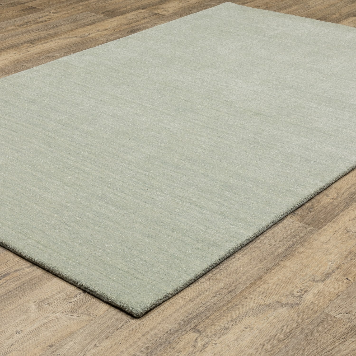 Aniston II Heathered Silver Solid Wool Rug - Aniston II 27115