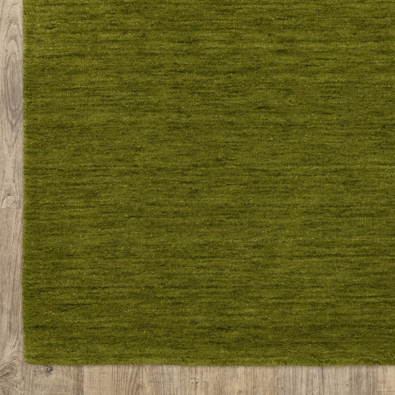 Aniston II Heathered Olive Green Solid Wool Rug - Aniston II 27116