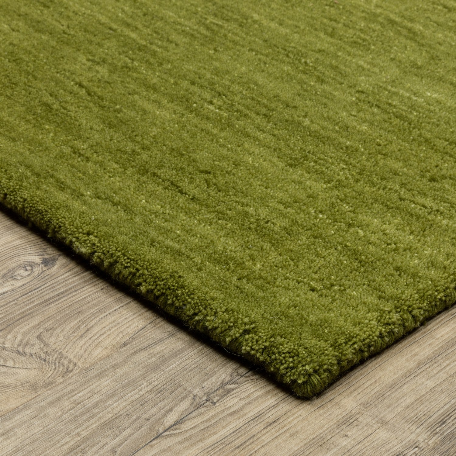 Aniston II Heathered Olive Green Solid Wool Rug - Aniston II 27116