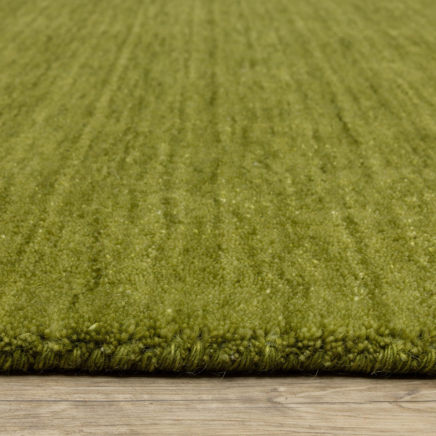 Aniston II Heathered Olive Green Solid Wool Rug - Aniston II 27116