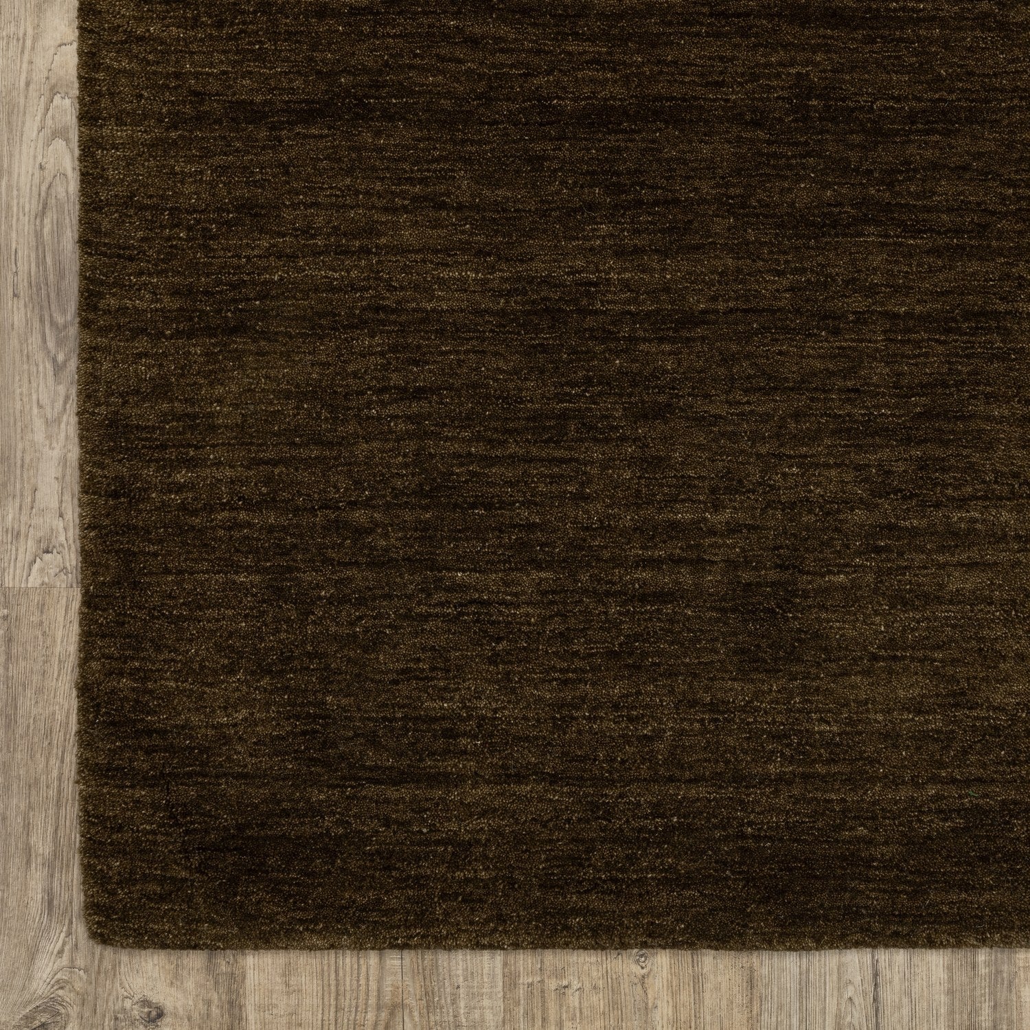 Aniston II Heathered Brown Solid Wool Rug - Aniston II 27117