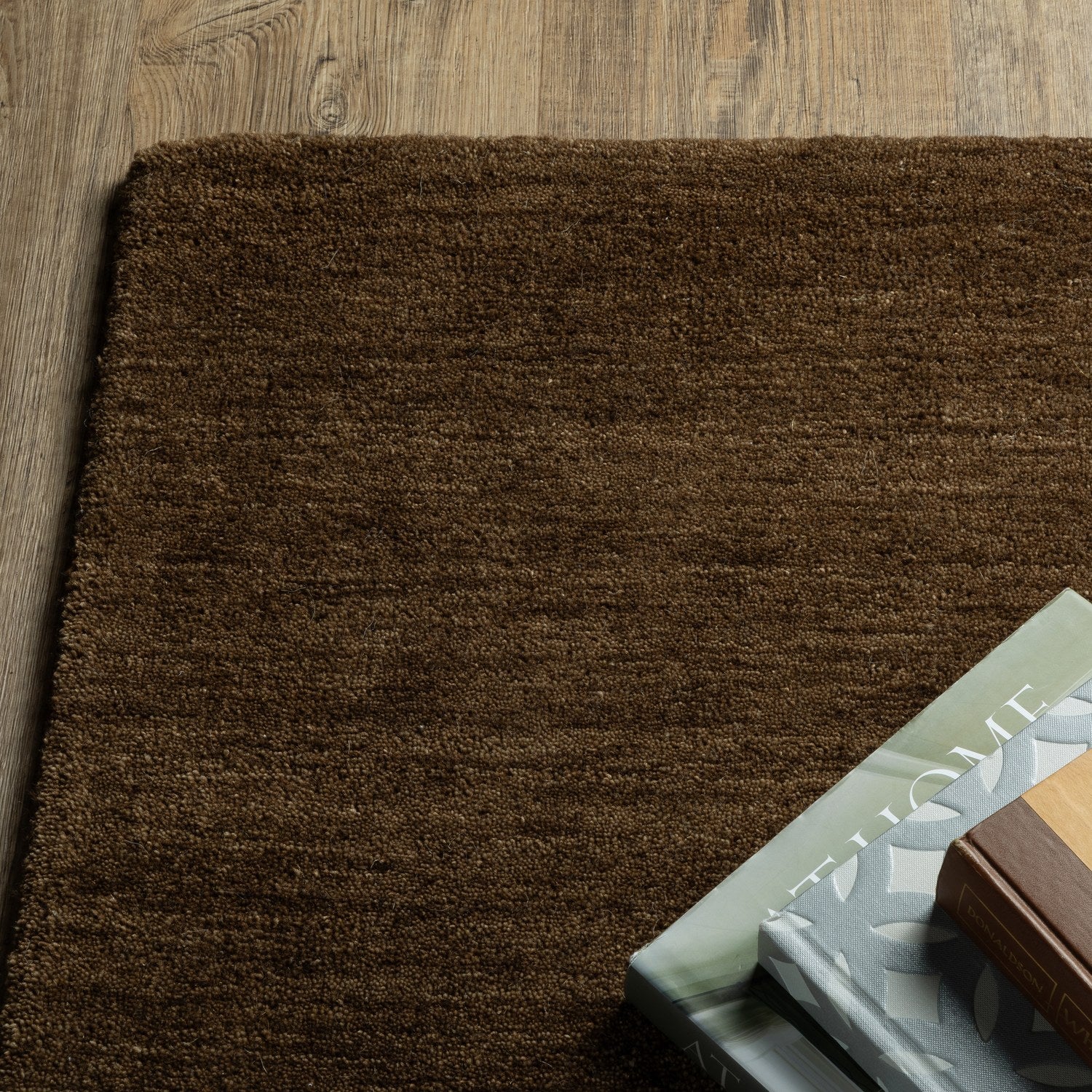 Aniston II Heathered Brown Solid Wool Rug - Aniston II 27117