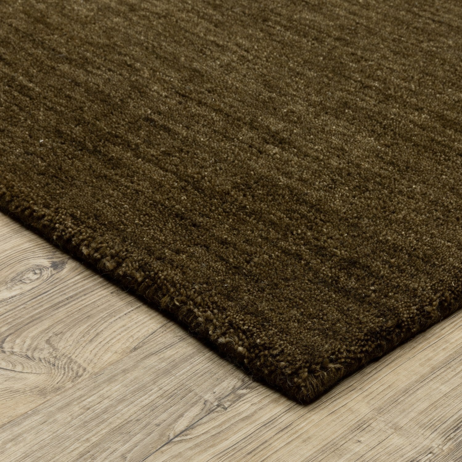 Aniston II Heathered Brown Solid Wool Rug - Aniston II 27117