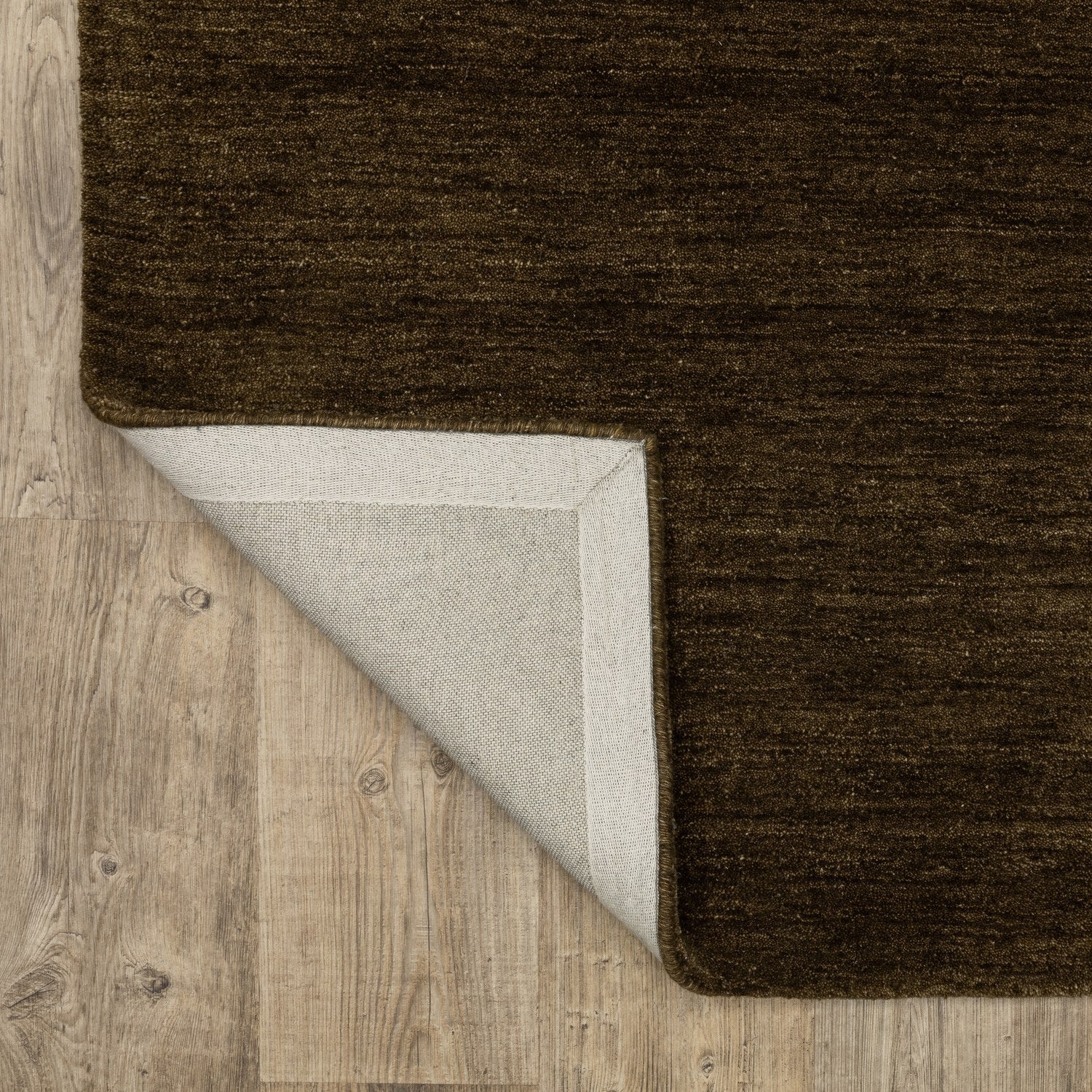 Aniston II Heathered Brown Solid Wool Rug - Aniston II 27117