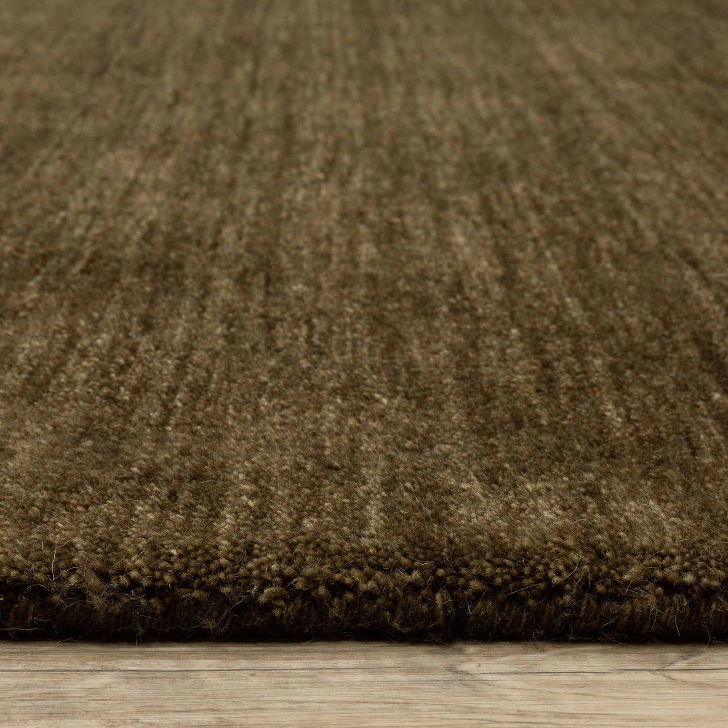 Aniston II Heathered Brown Solid Wool Rug - Aniston II 27117