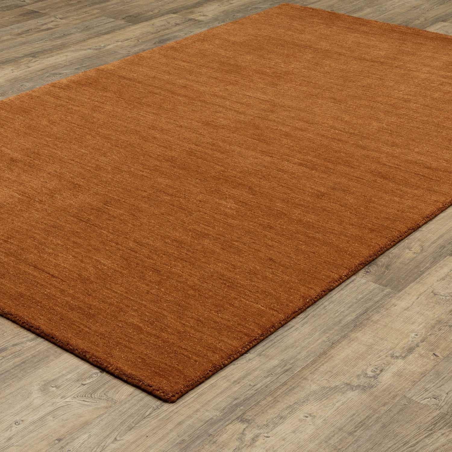 Aniston II Heathered Rust Solid Wool Rug - Aniston II 27118