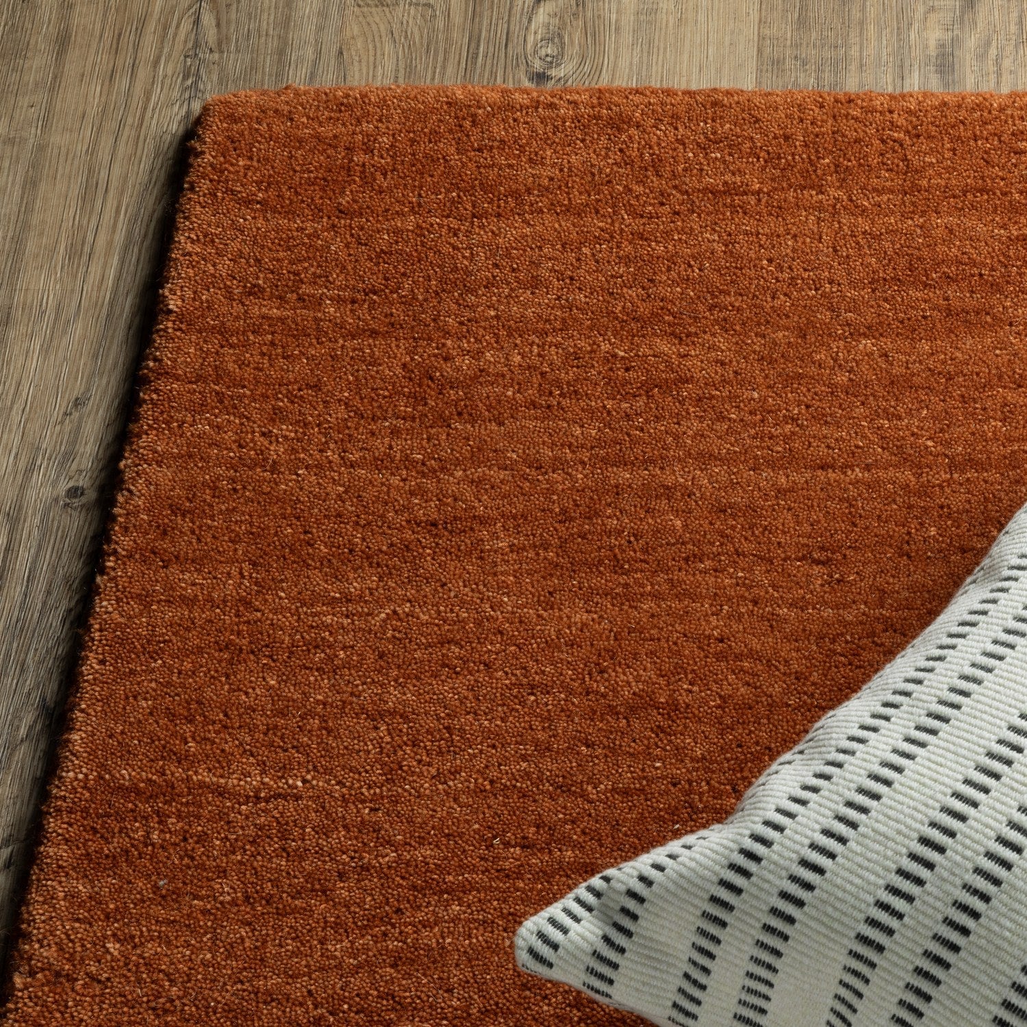 Aniston II Heathered Rust Solid Wool Rug - Aniston II 27118