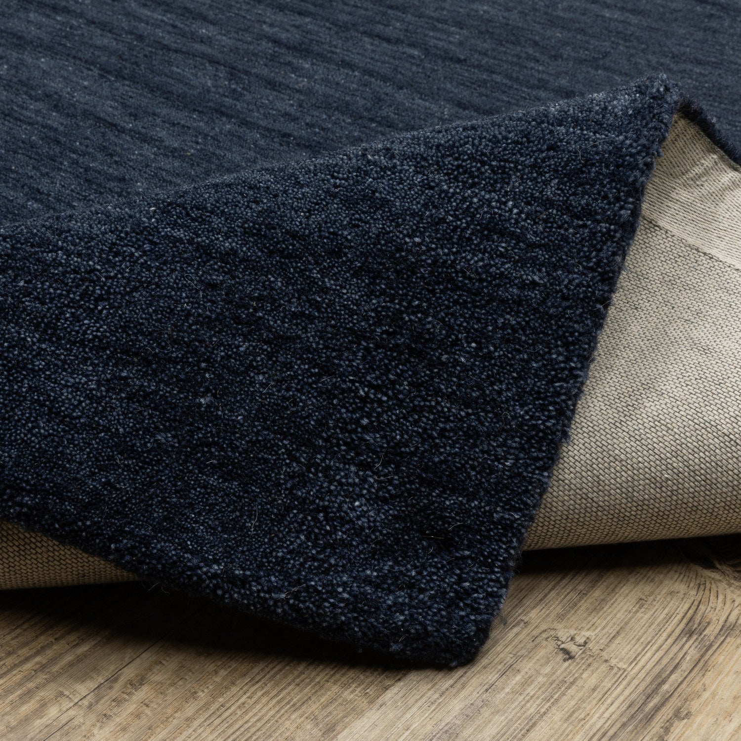 Aniston II Heathered Navy Solid Wool Rug - Aniston II 27119