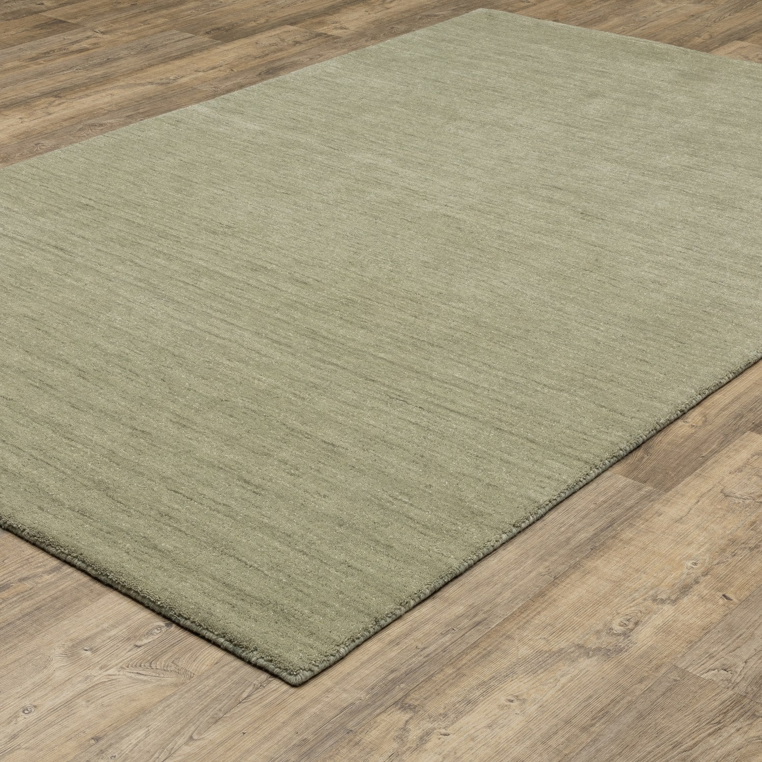 Aniston II Heathered Sage Green Solid Wool Rug - Aniston II 27120