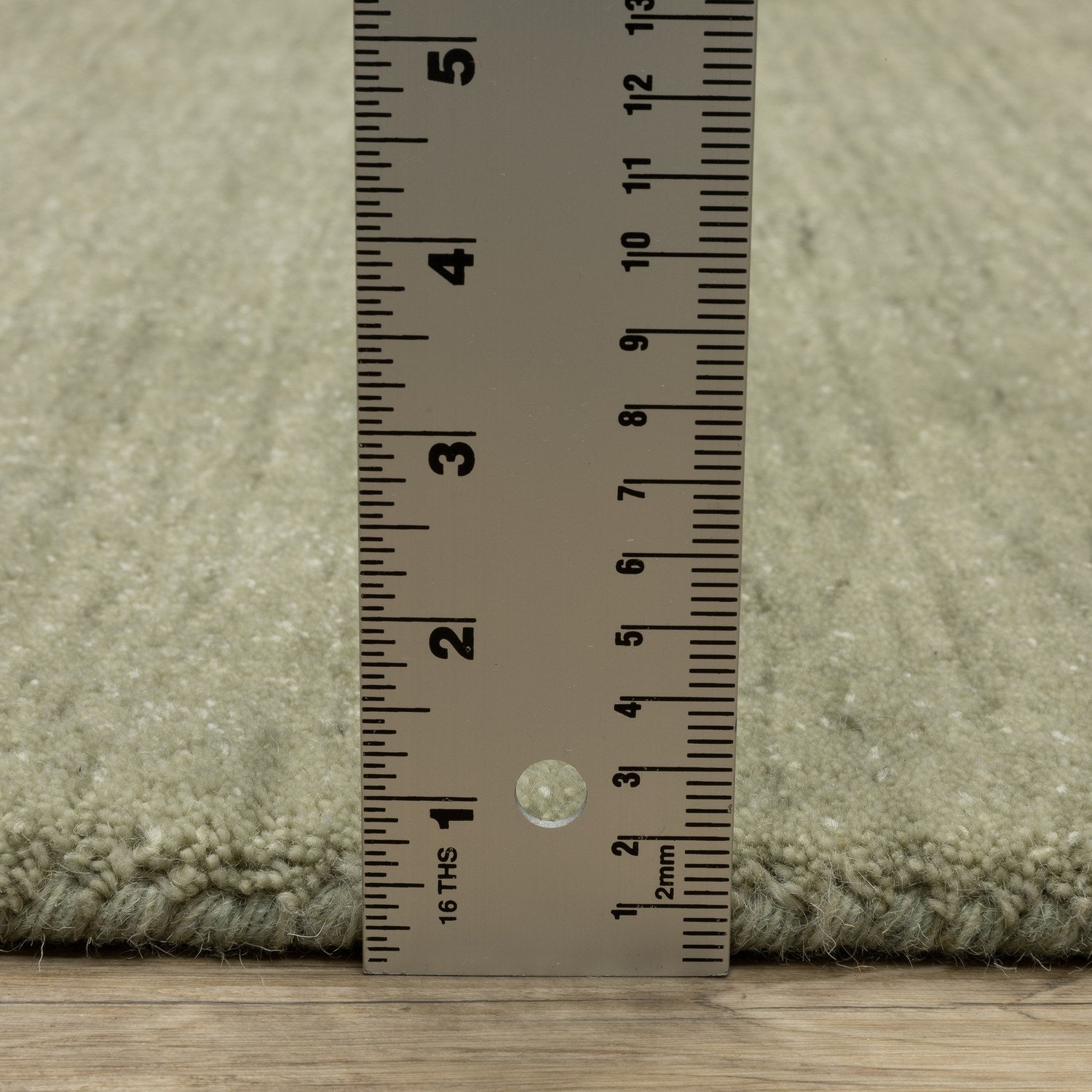Aniston II Heathered Sage Green Solid Wool Rug - Aniston II 27120