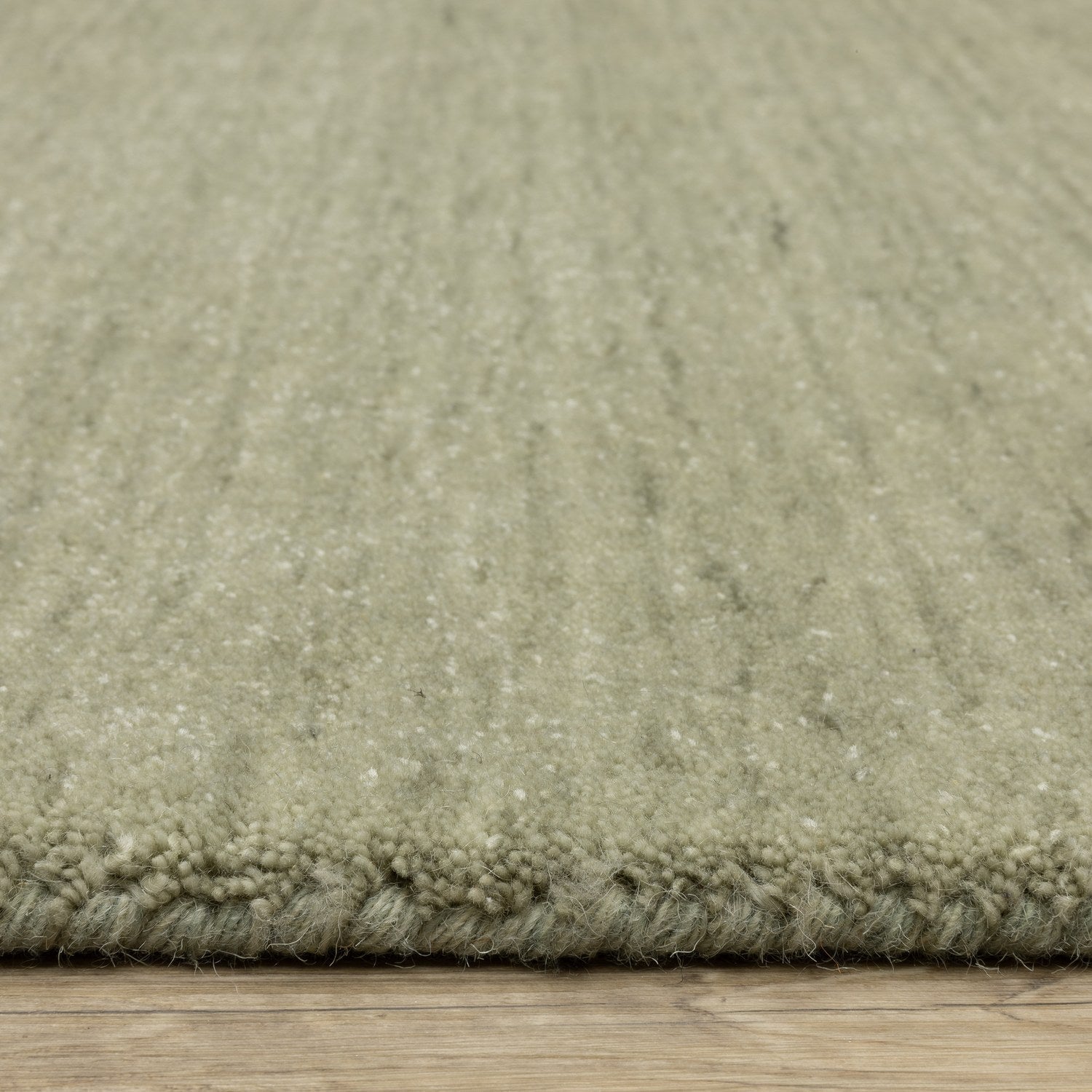 Aniston II Heathered Sage Green Solid Wool Rug - Aniston II 27120