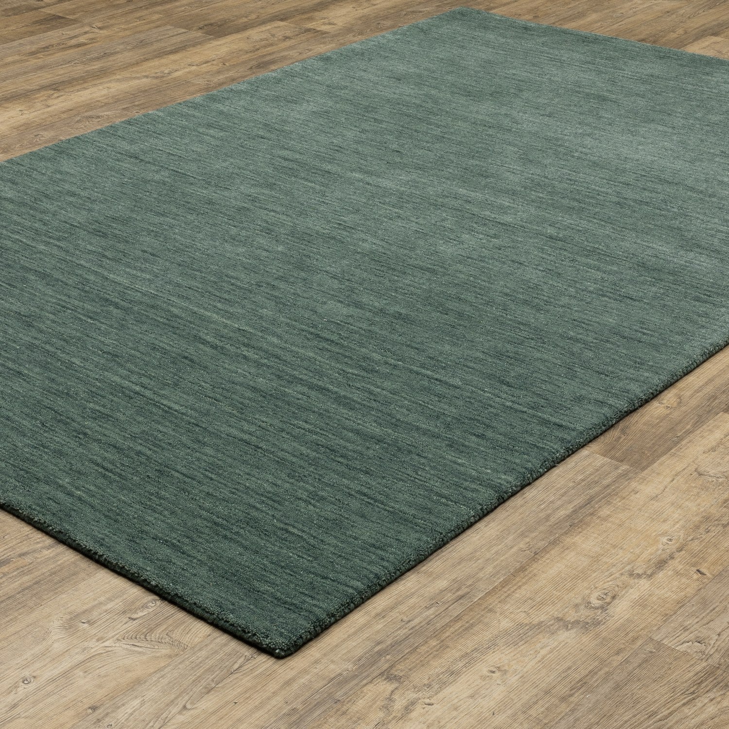 Aniston II Heathered Teal Blue Solid Wool Rug - Aniston II 27121
