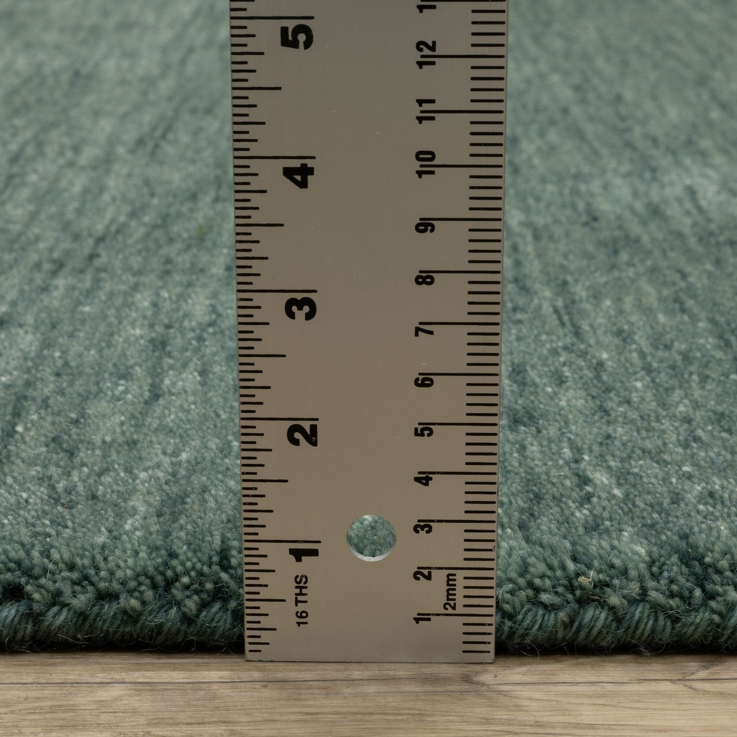 Aniston II Heathered Teal Blue Solid Wool Rug - Aniston II 27121