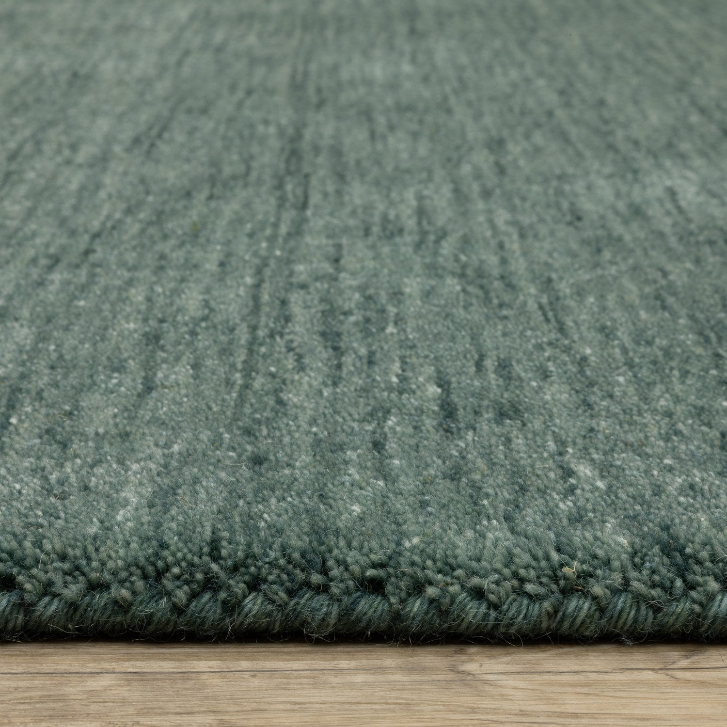 Aniston II Heathered Teal Blue Solid Wool Rug - Aniston II 27121