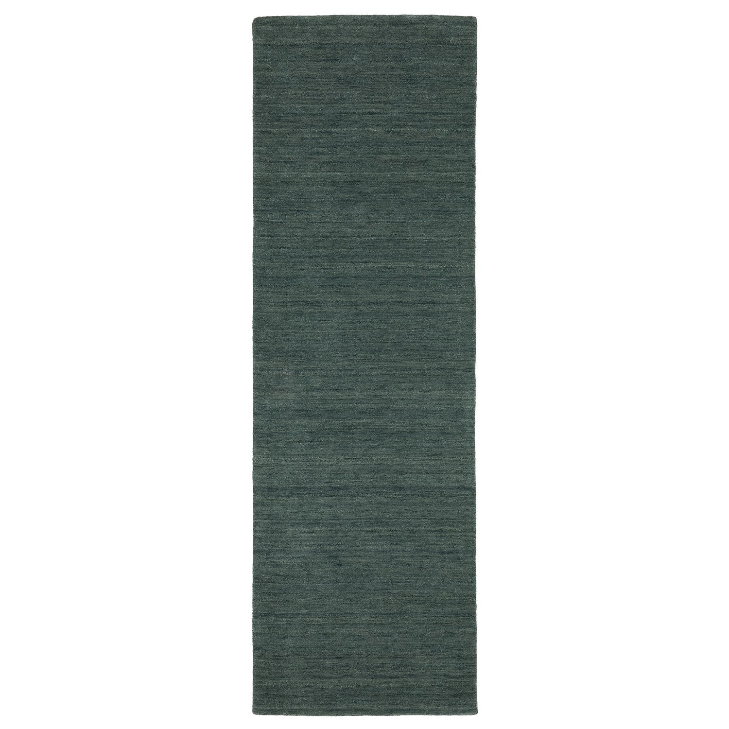 Aniston II Heathered Teal Blue Solid Wool Rug - Aniston II 27121 #_shape=Runner