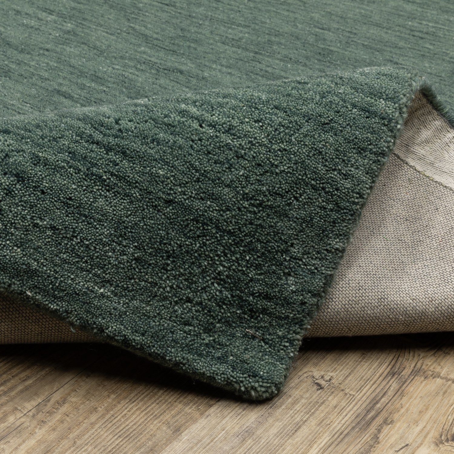 Aniston II Heathered Teal Blue Solid Wool Rug - Aniston II 27121