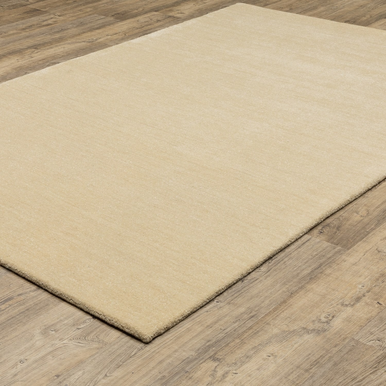 Aniston II Heathered Beige Solid Wool Rug - Aniston II 27122