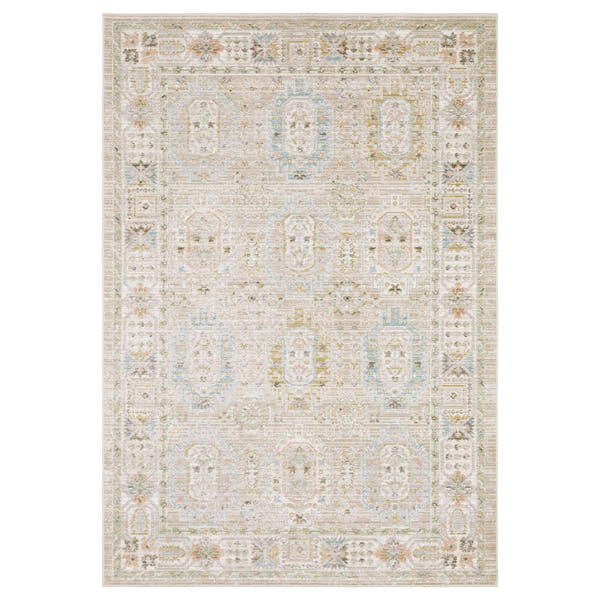 Cavett Vintage Persian Beige Blue Washed Vintage Rug - Cavett CAV04 #_shape=Rectangle